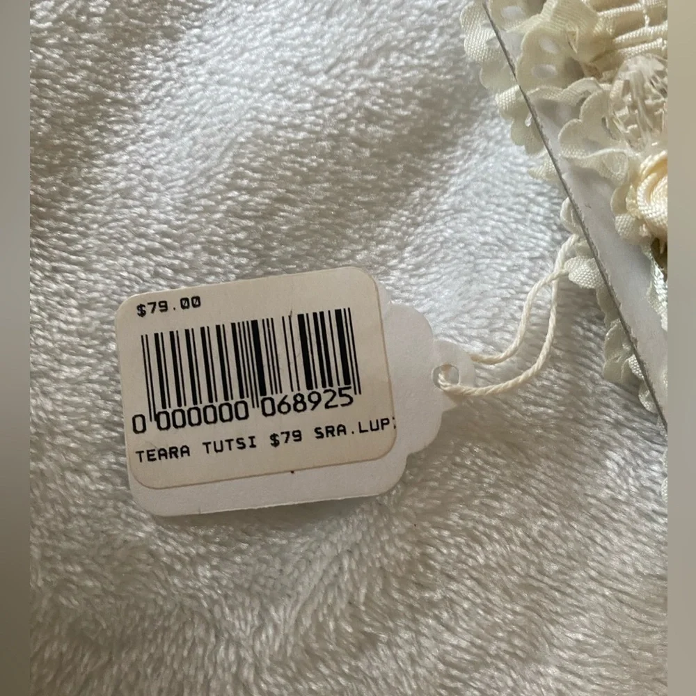 NWT Baby Girl Off White Christening Headband Baptism Wedding Pearl  Hairband - Picture 3 of 4